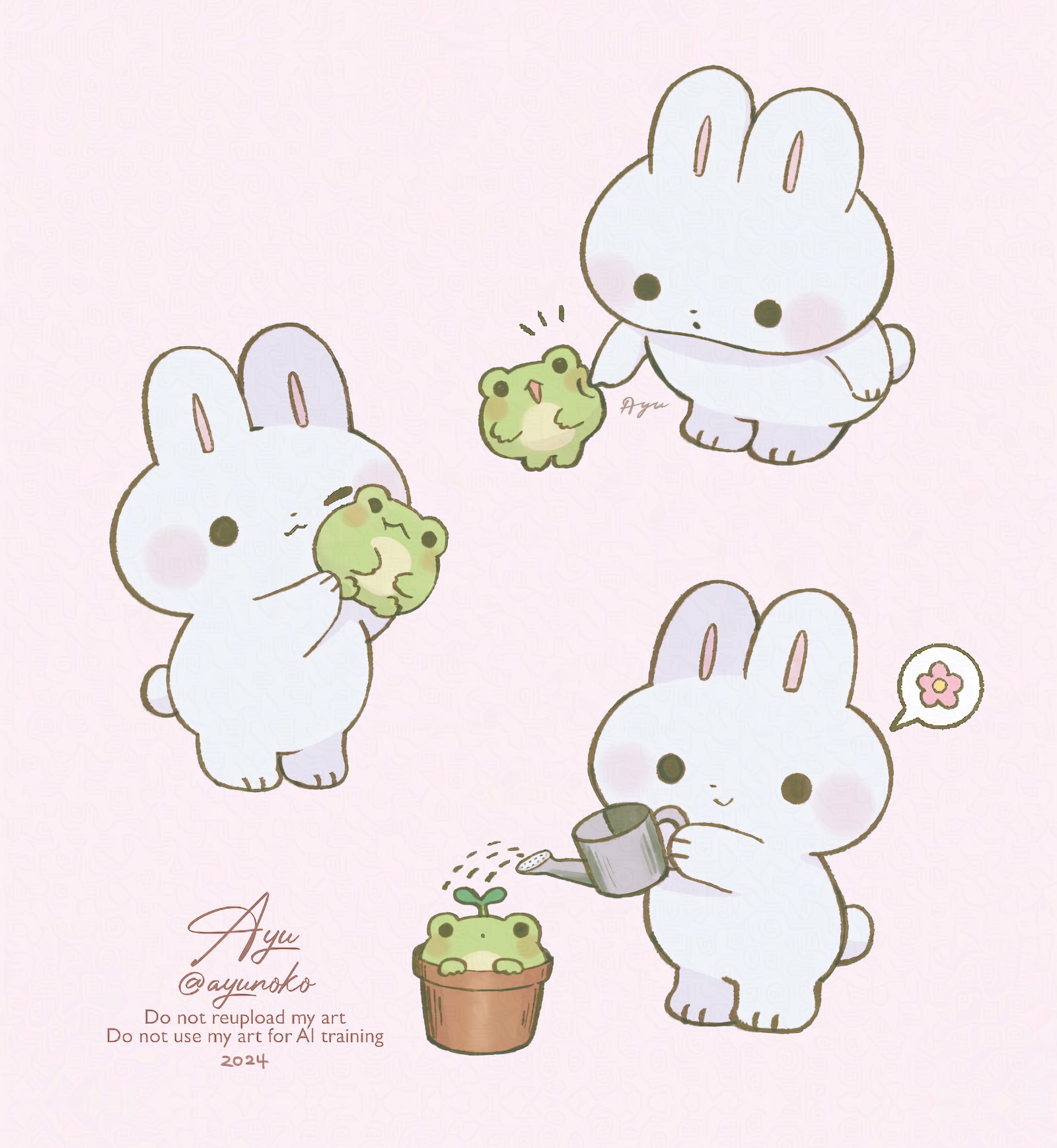 Safebooru - ;3 animal animal focus ayu (mog) blush stickers closed ...