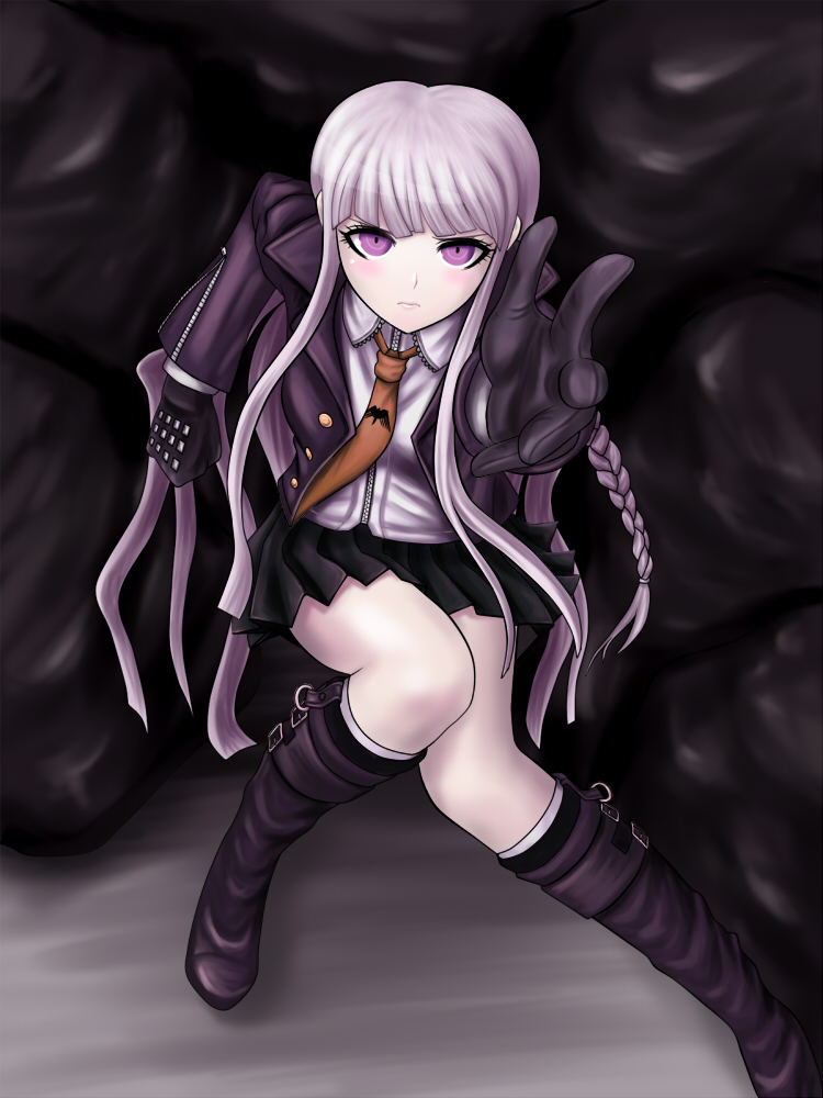 dangan-ronpa dangan_ronpa gig(artist) gloves kirigiri_kyouko long_hair neck...