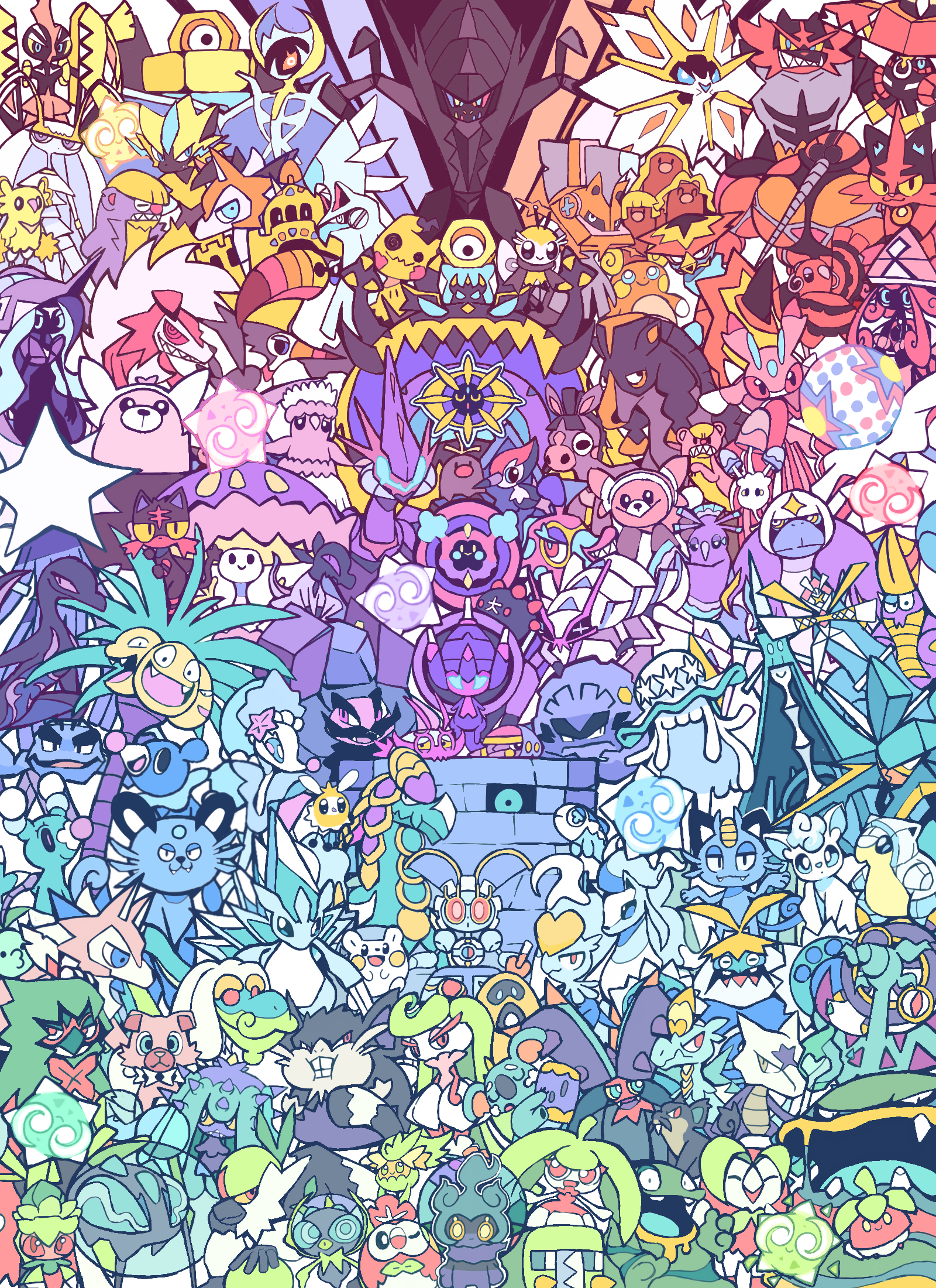 Safebooru - absolutely everyone alolan diglett alolan exeggutor alolan ...