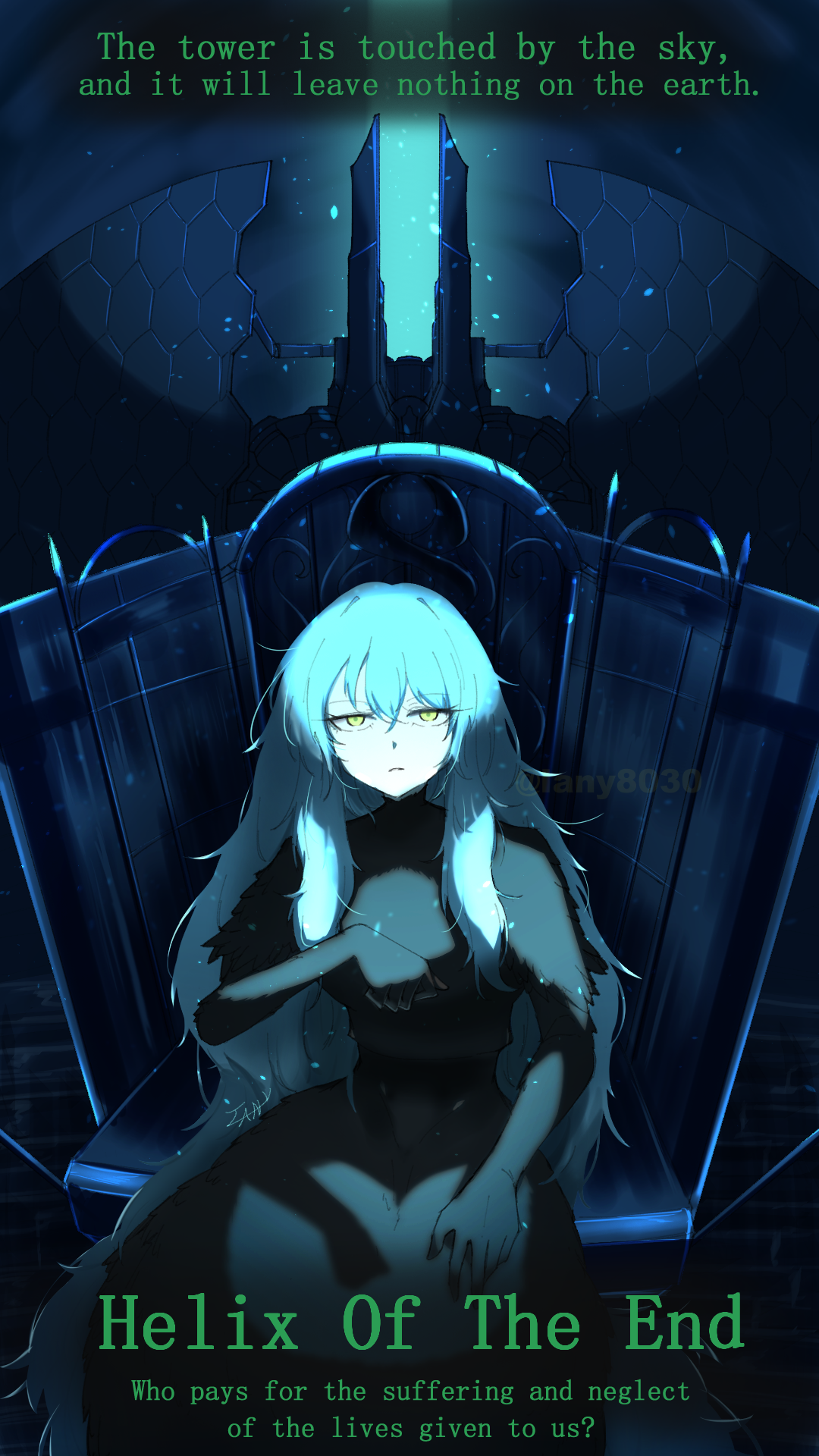 Safebooru - 1girl absurdly long hair angela (project moon) black dress ...