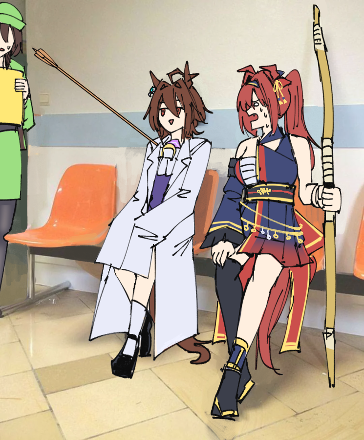 Tails Injured Safebooru - 3girls agnes tachyon (tach-nology) (umamusume) agnes ...