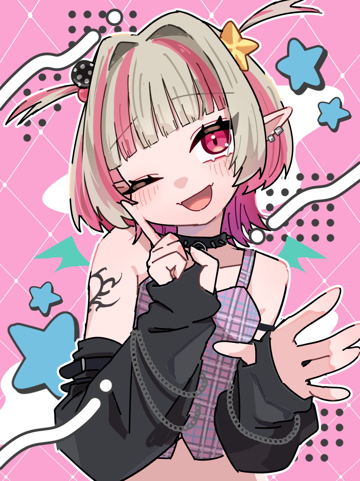 Finger Biceps Safebooru - 1girl :d ;d arm belt arm strap arm warmers bare shoulders ...