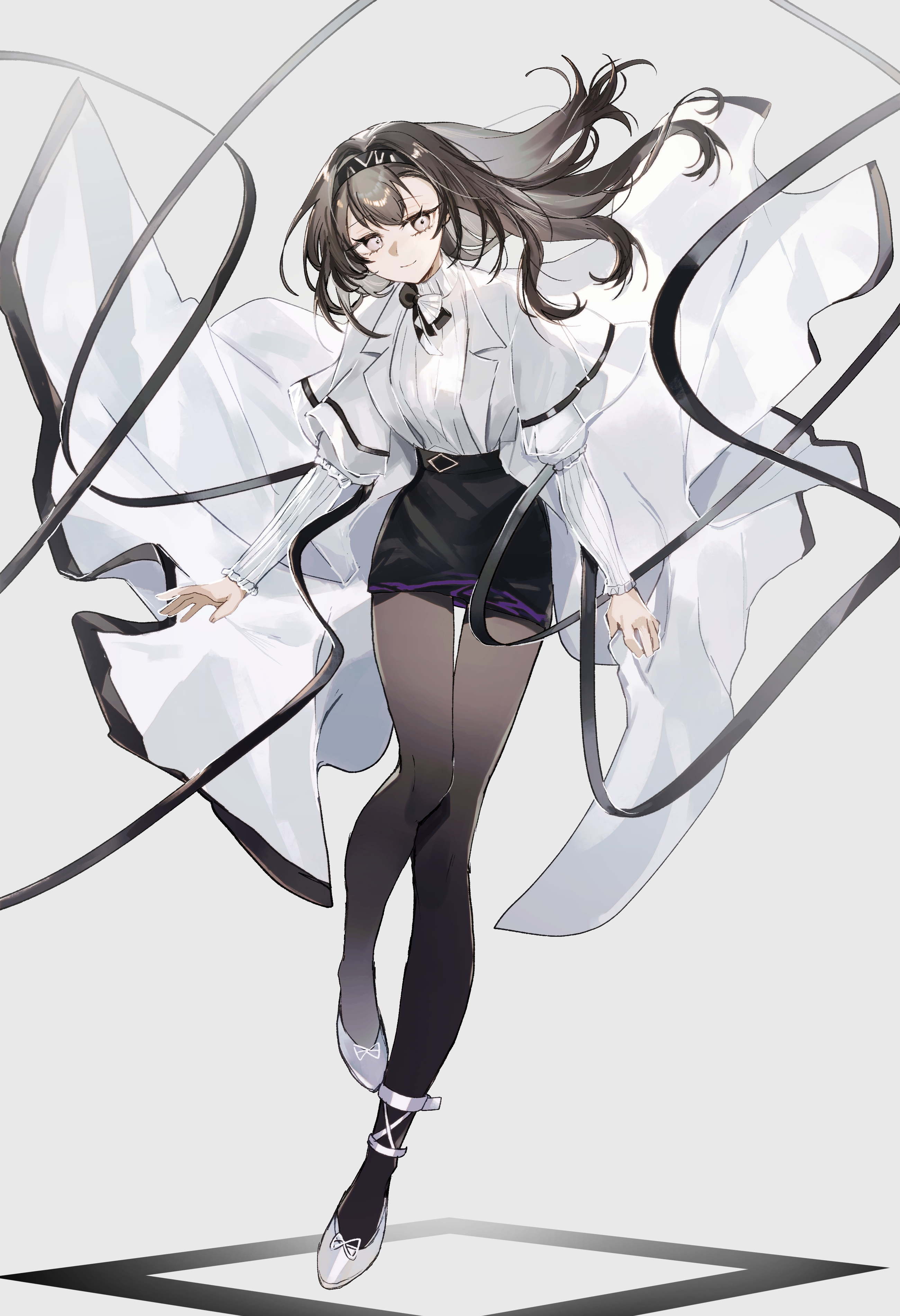 Floating Bows Safebooru - 1girl absurdres arknights black hairband black ribbon black ...