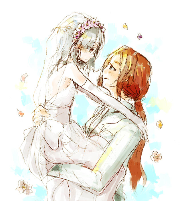 Safebooru - dress flower hong meiling izayoi sakuya kurau kii ponytail ...