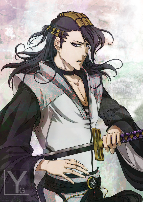 Safebooru - bleach kuchiki byakuya long hair sword yanagoya | 64874