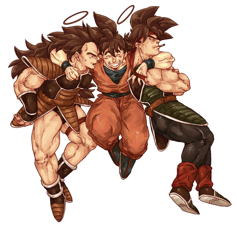 Safebooru age difference bandana bandanna bardock black hair boots