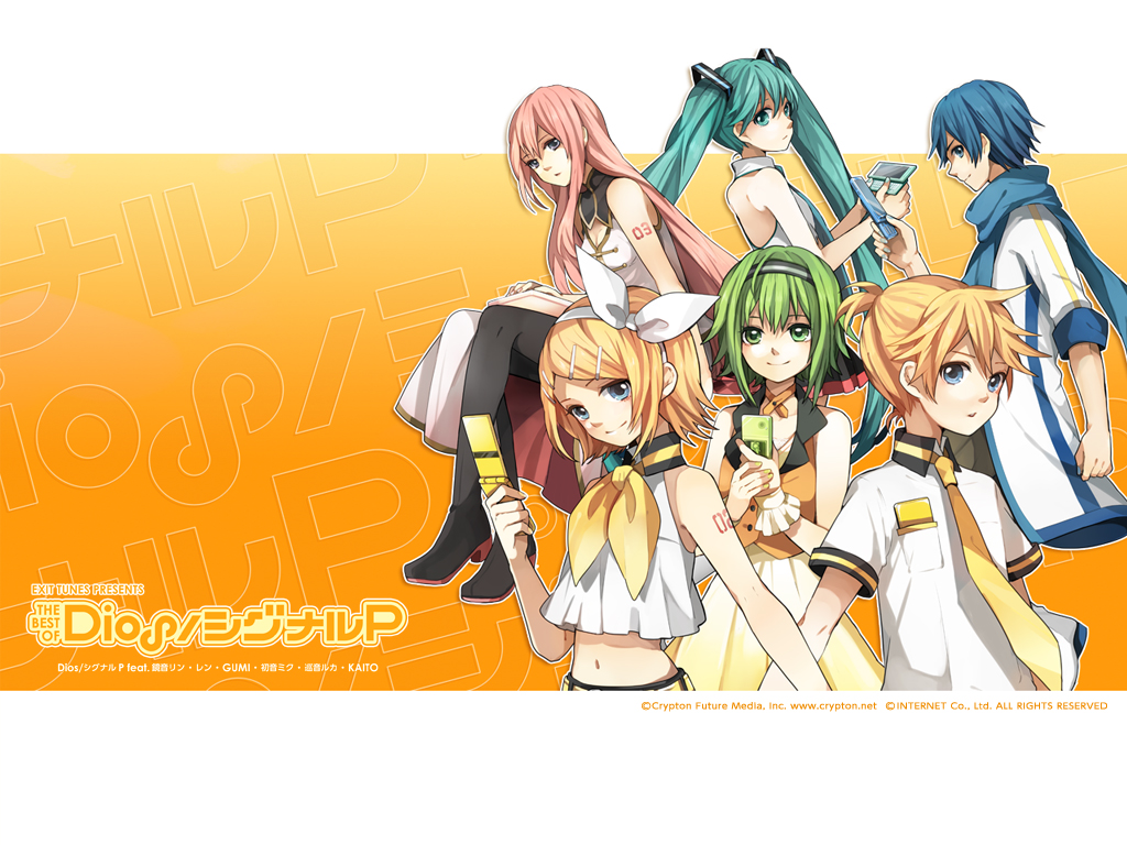 Safebooru - group hatsune miku kagamine len kagamine rin kaito long ...