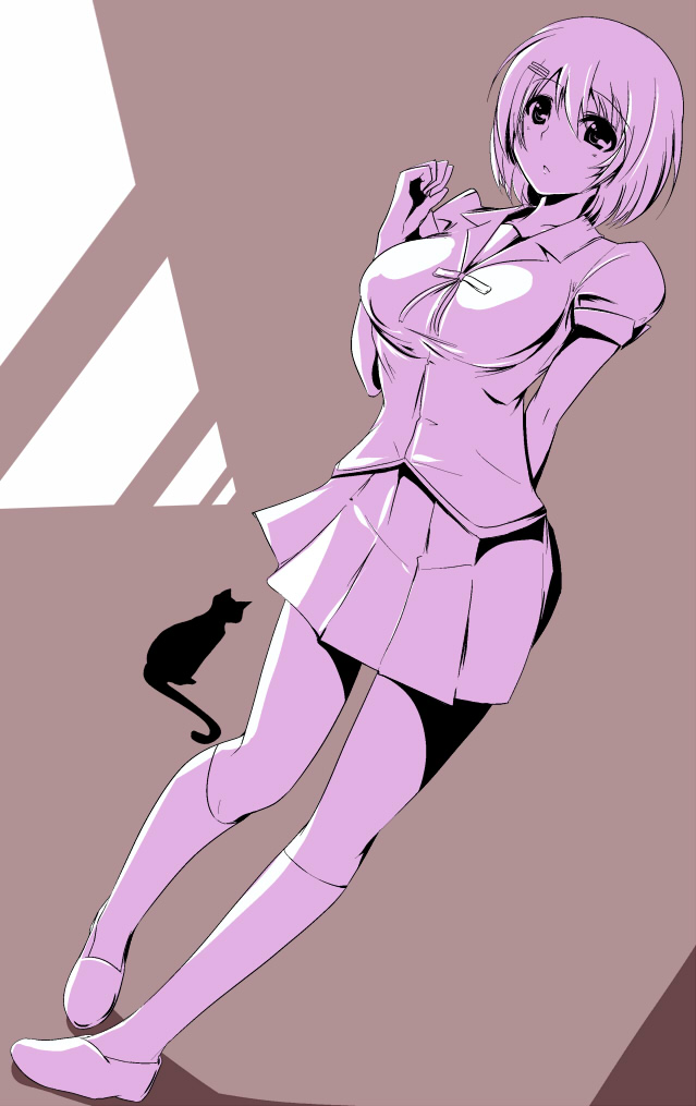 Safebooru - alternate hairstyle bakemonogatari cat eon (bottomline ...