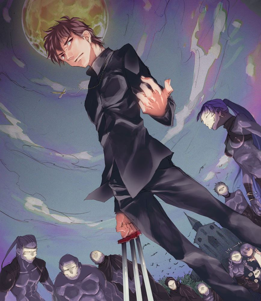 Safebooru - 6+boys abs animal ears assassin (fate/zero) black keys ...