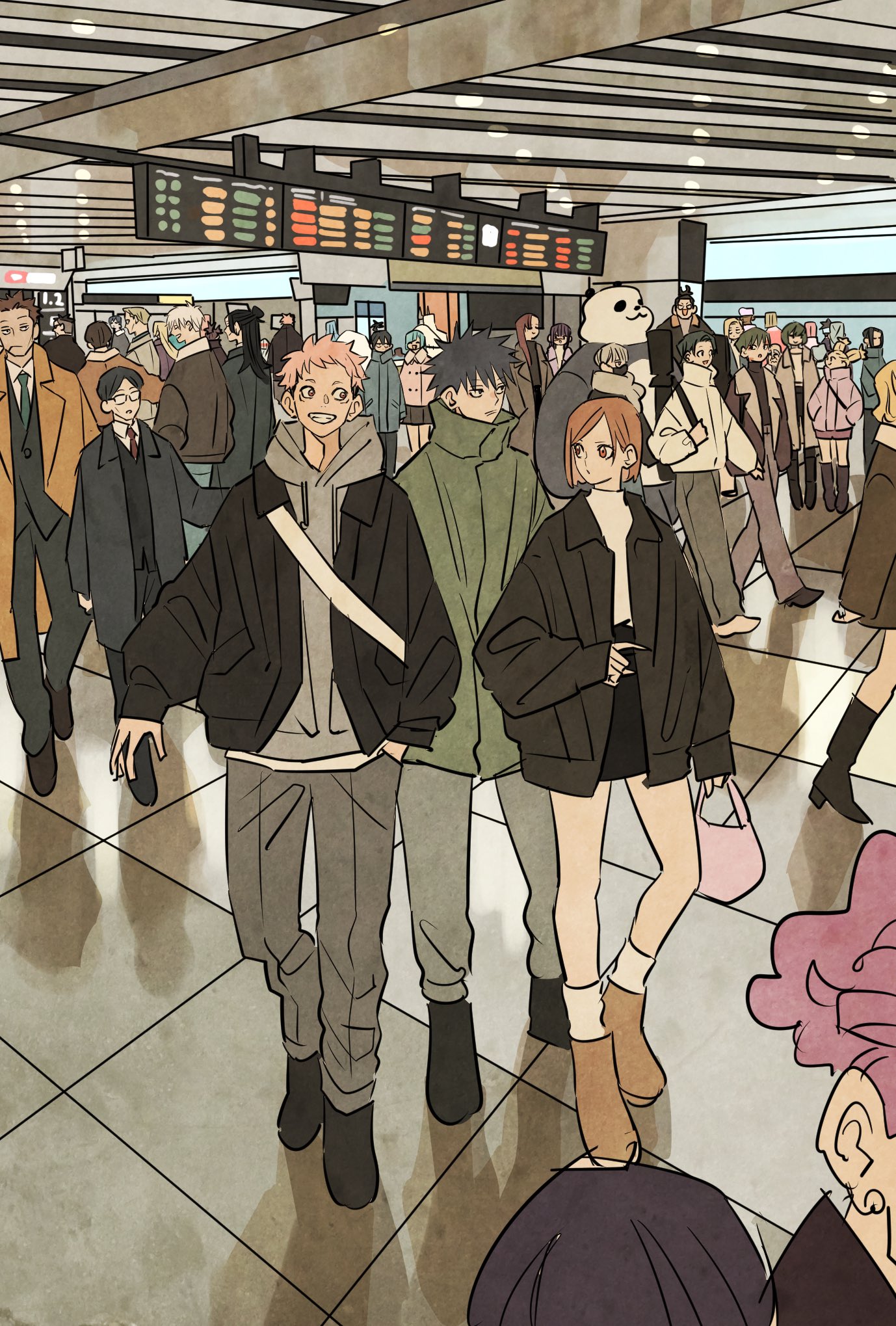 Manga Anime | Suguru Getou Getou Suguru Geto Suguru 夏油傑 Black Hair Brown Eyes Earrings Exposed Forehead Gauge Earrings Hair Strand in Face Kimono Long Hair Ponytail Sandals Barrier Powers Curse User Martial Arts Three-Section Staff User Sakurai, Takahiro Santana, Wesley Lang, Lex Strempler, Christian Le Minoux, Martial Maestroni, Omar Deutelmoser, Matthias
 - Chapter