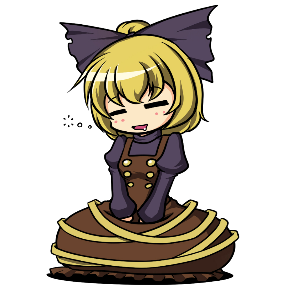 Safebooru Blonde Hair Bow Chibi Closed Eyes Dress Drooling Eyes Closed Hair Bow Kou512a 1431