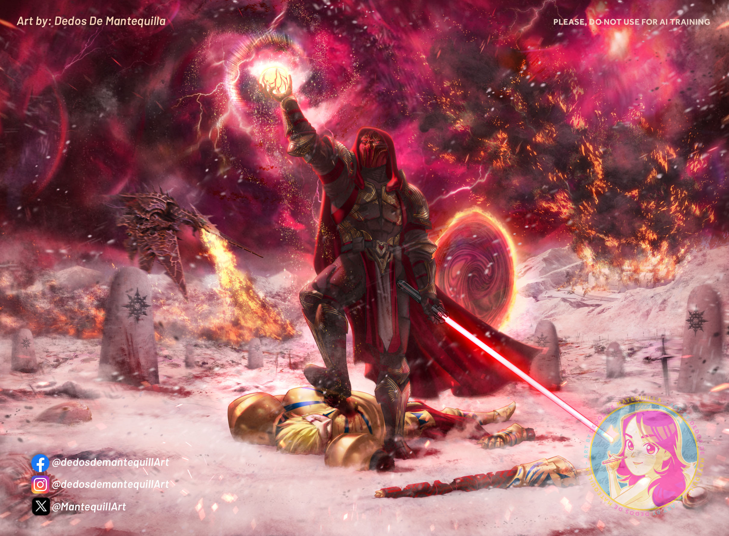 Safebooru - 1other 2boys after battle arm above head armor artist logo ...