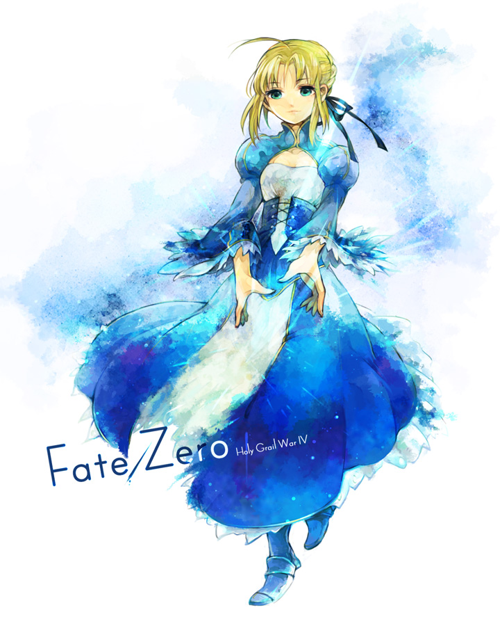 Safebooru - ahoge blonde hair blue eyes dress fate/zero fate (series ...