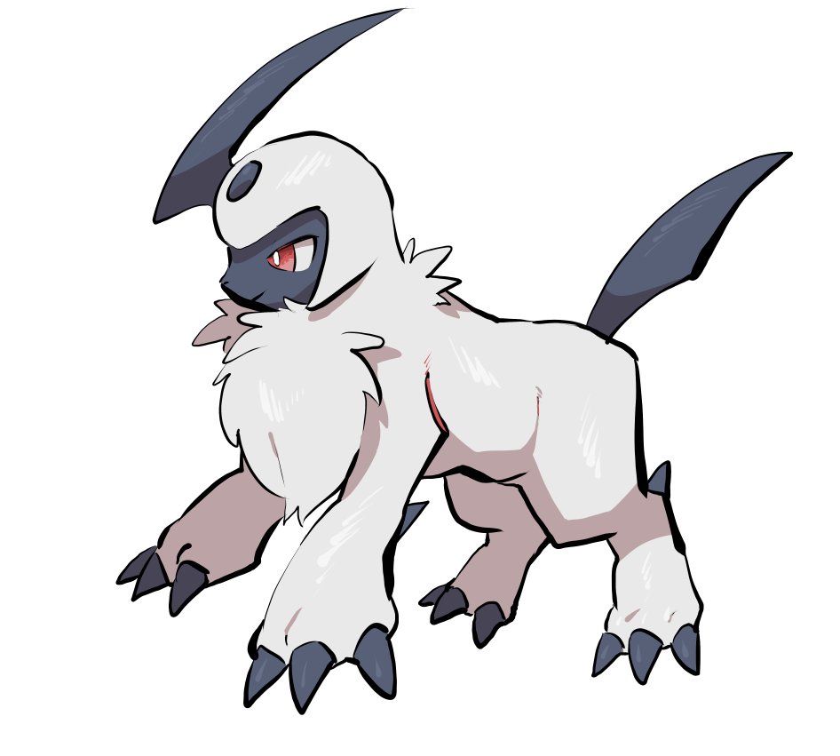 Safebooru - absol animal focus bright pupils claws closed mouth fluffy ...