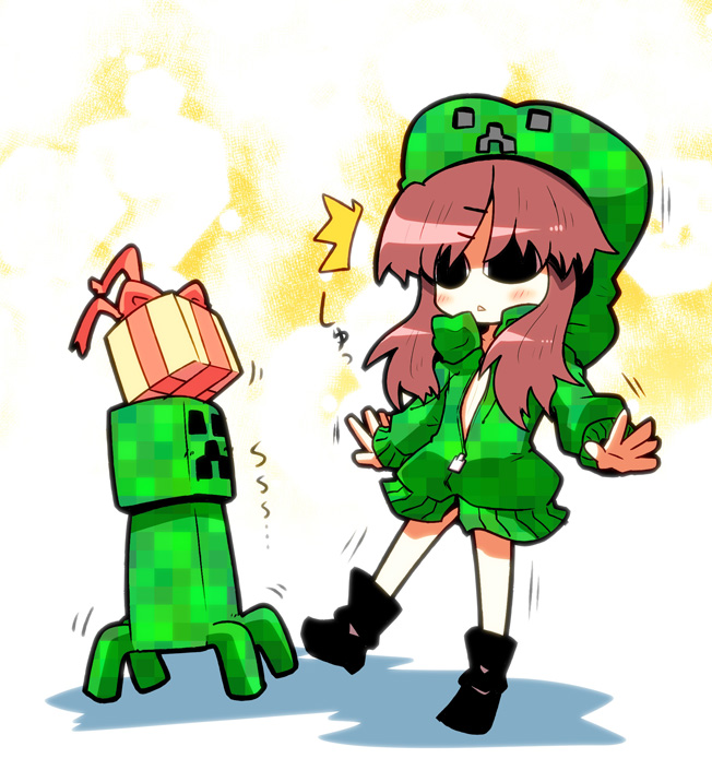 Крипер девушка нарисовать