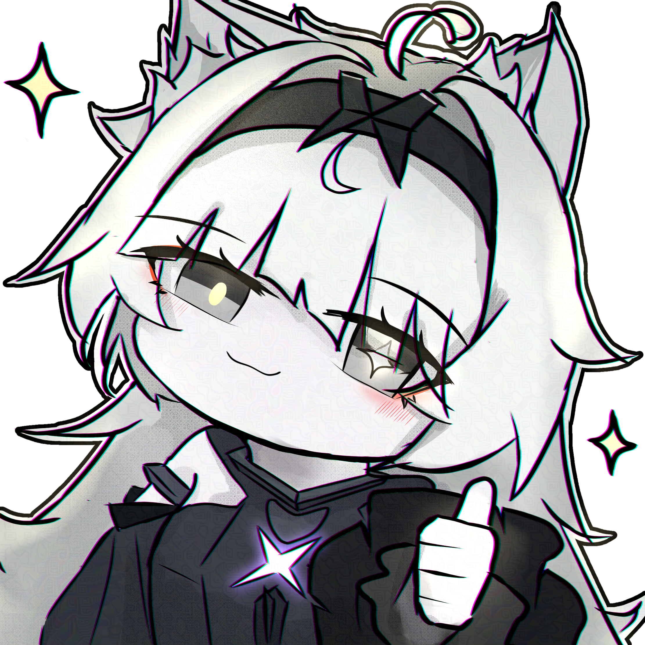 Safebooru - 1girl ahoge animal ears black hairband breasts bright ...