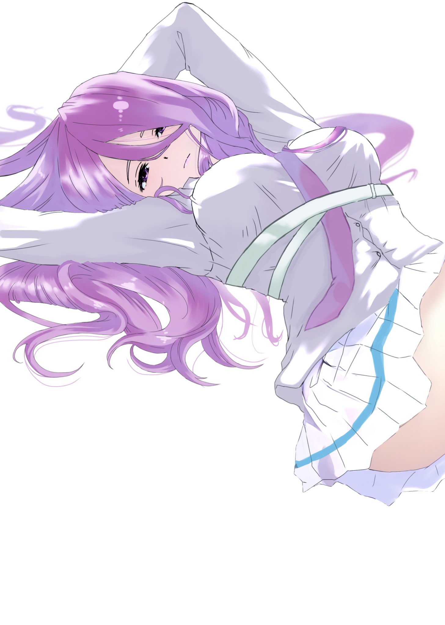 Safebooru - 1girl angel maker arms behind head belt between breasts ...