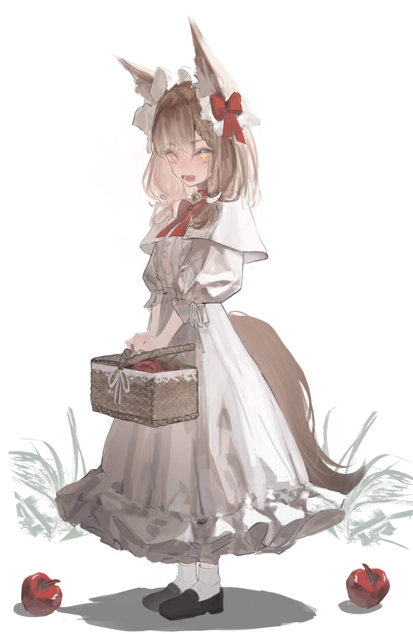 Safebooru - 1girl animal ears apple arknights arknights: endfield ...