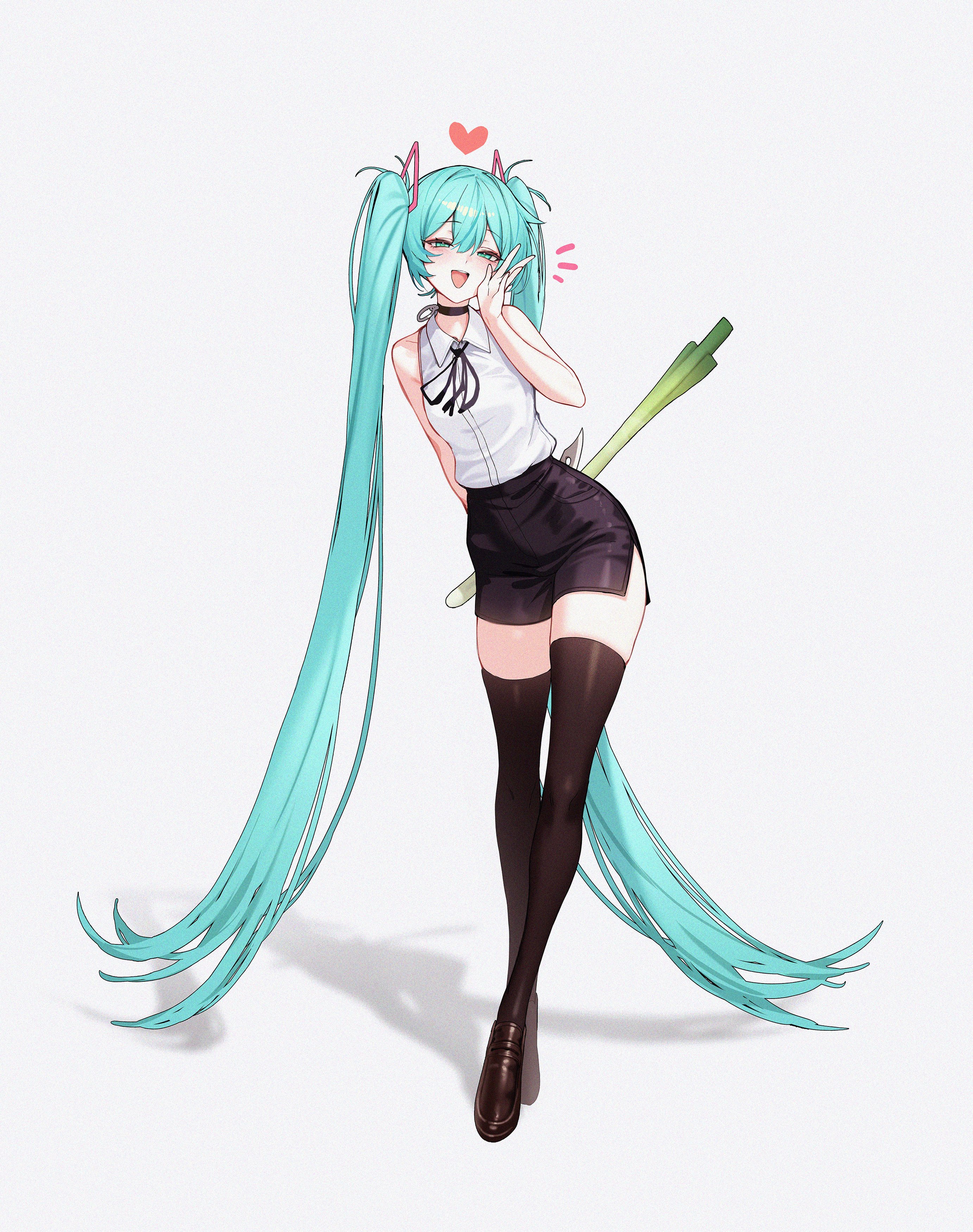 Safebooru - 1girl absurdly long hair absurdres aqua eyes aqua hair arm ...