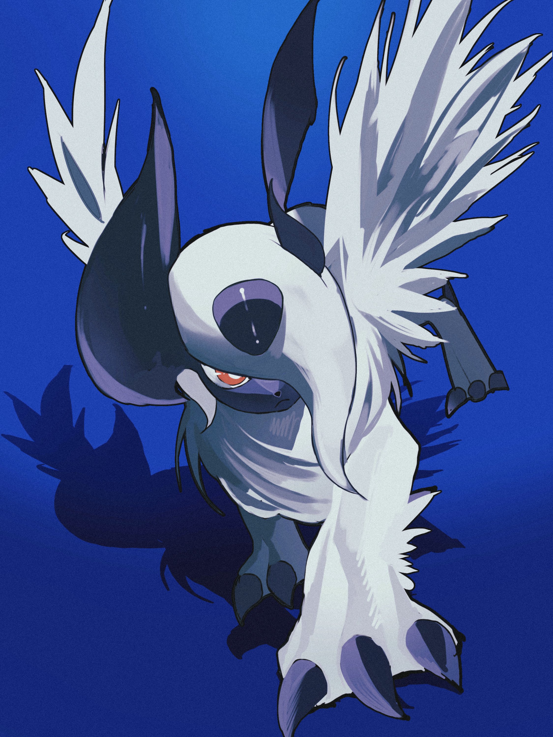 Safebooru - absol absurdres blue background claws full body highres ...