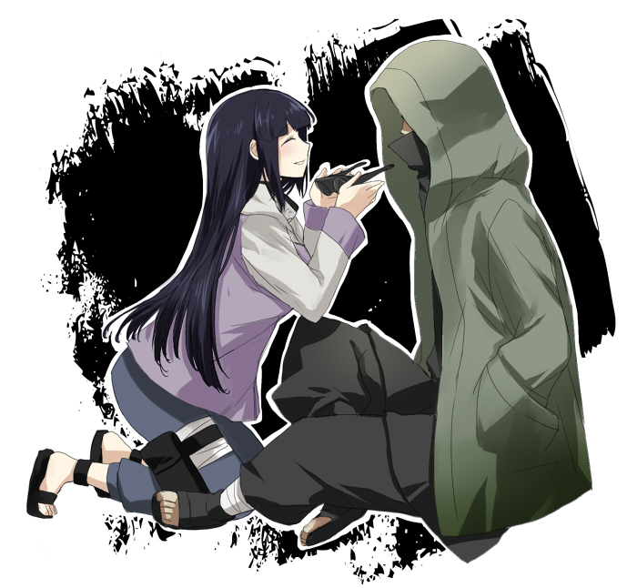 1girl aburame_shino bandage bandages black_hair closed_eyes eyes_closed fuk...