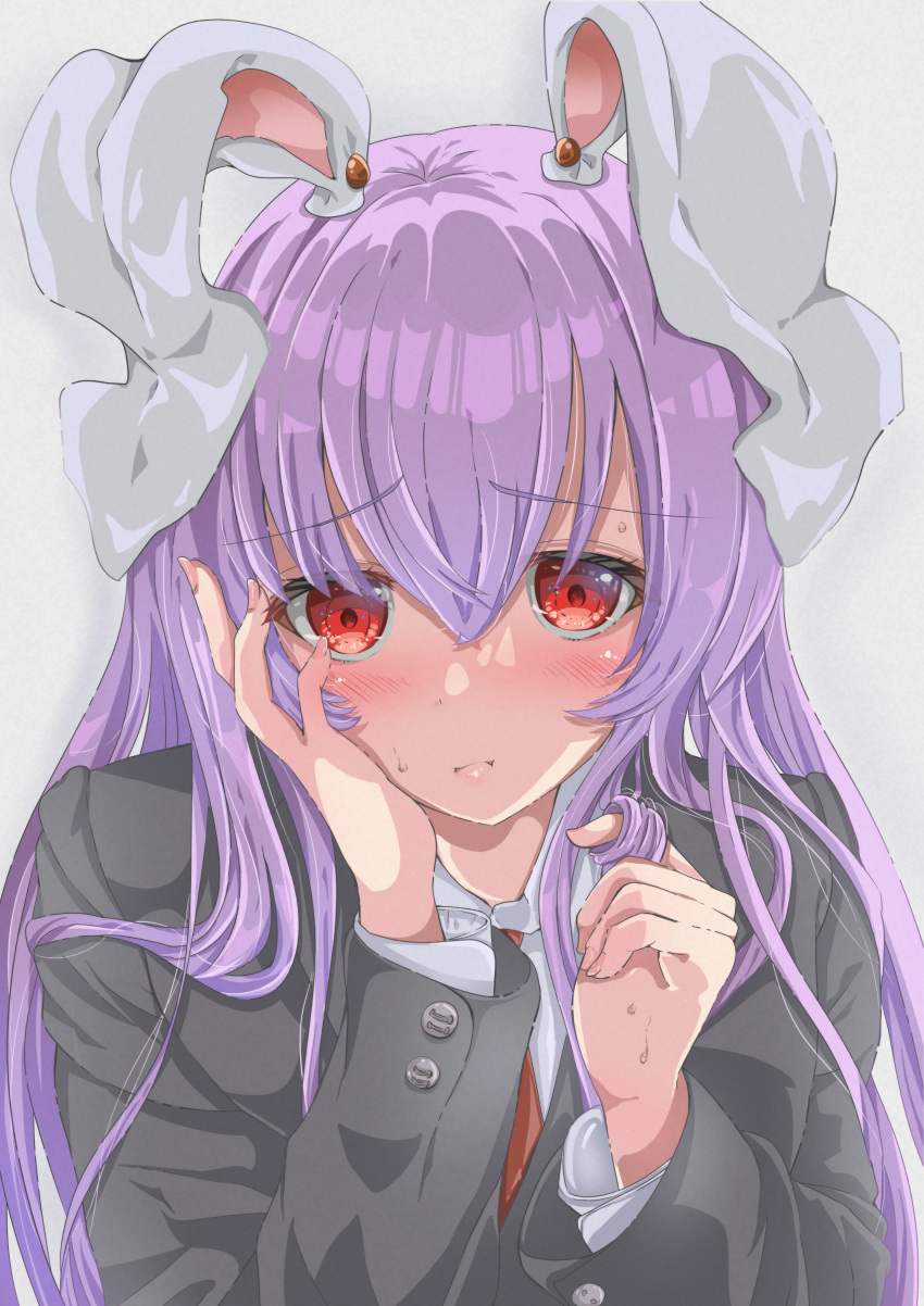 Safebooru - 1girl absurdres animal ears black jacket blazer blush ...