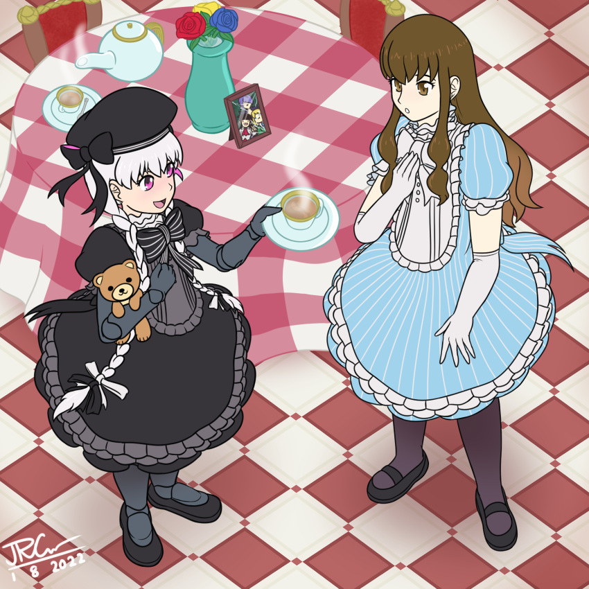 Safebooru - 2girls alice (fate) alice (fate) (cosplay) black bow black ...