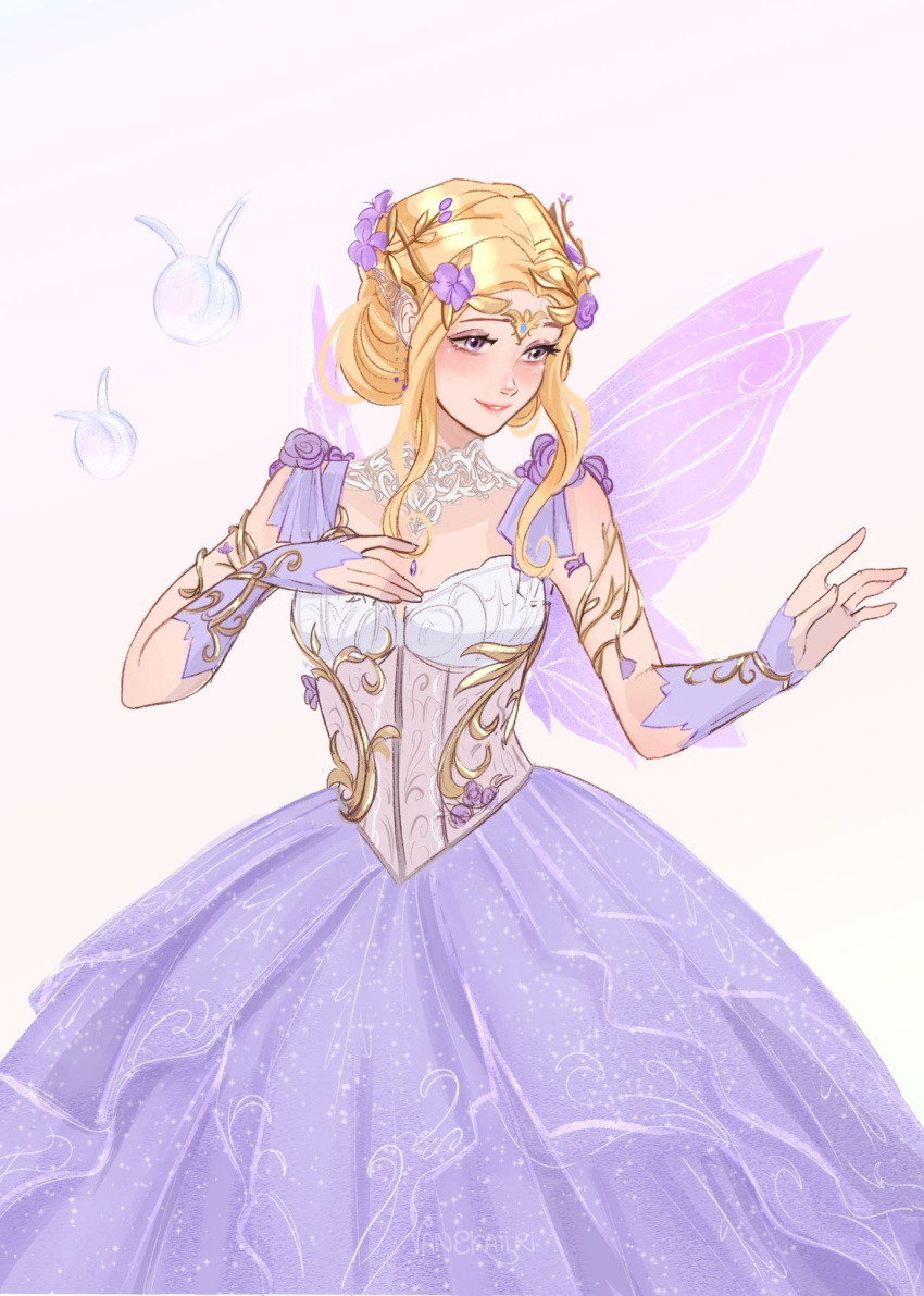 Safebooru - 1girl blonde hair blooming dreams (infinity nikki) circlet ...