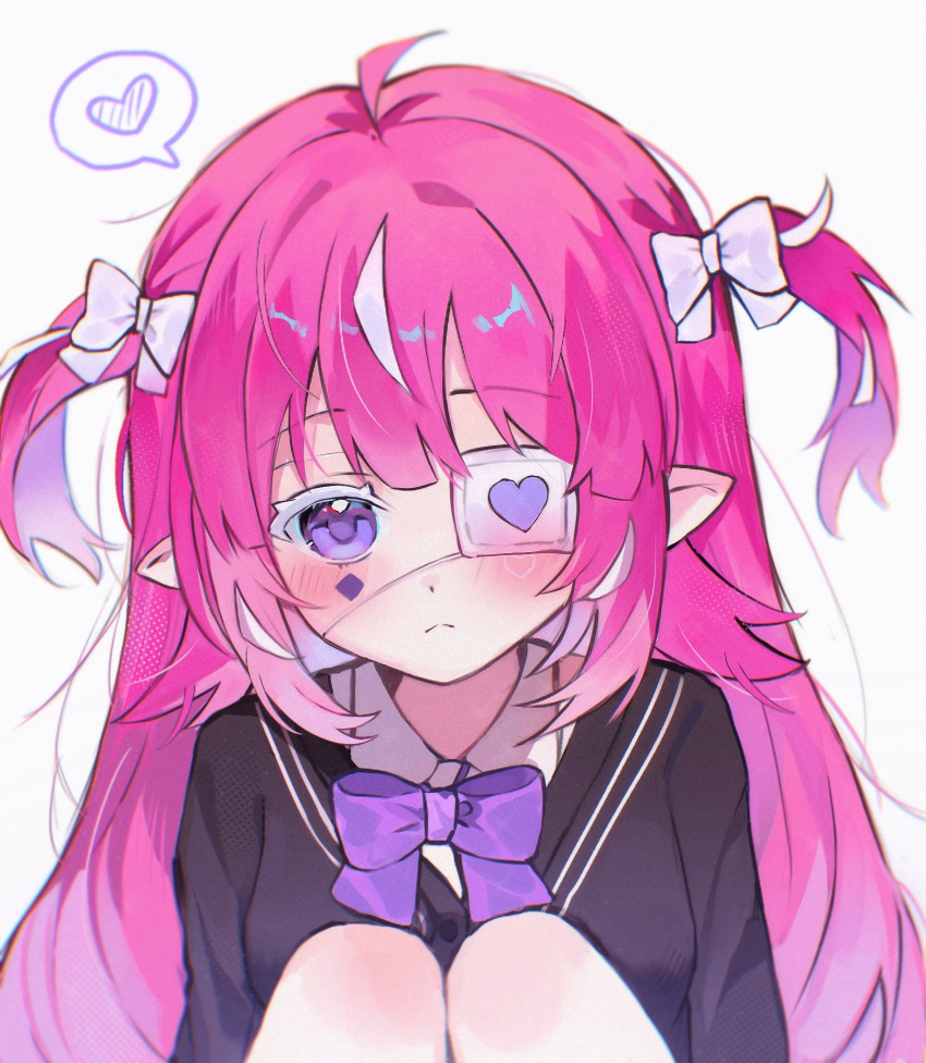 Safebooru - 1girl ahoge black cardigan blush bow bowtie camila (vtuber) cardigan closed mouth