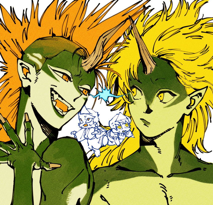 Safebooru 4boys Colored Skin Commentary Request Fangs Green Skin Hand Safebooru 4boys colored skin commentary request fangs green skin hand