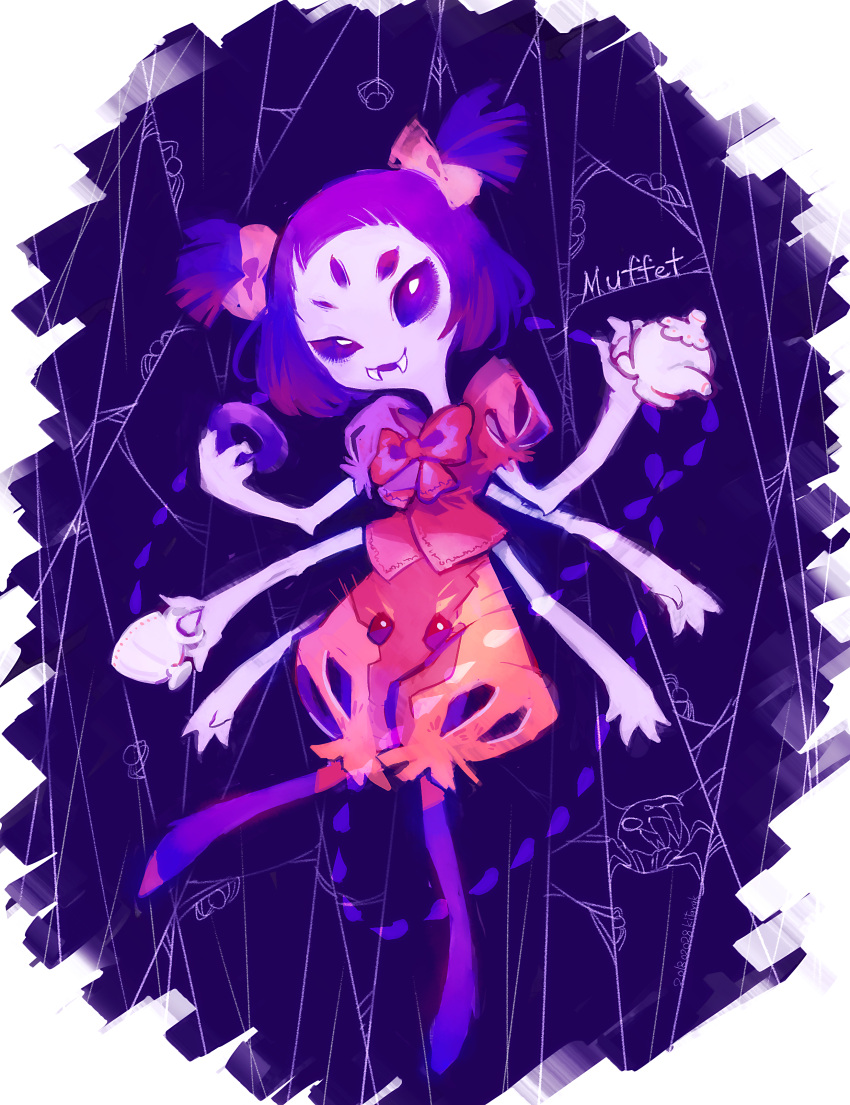 Safebooru - 1girl absurdres character name cup doughnut extra arms ...