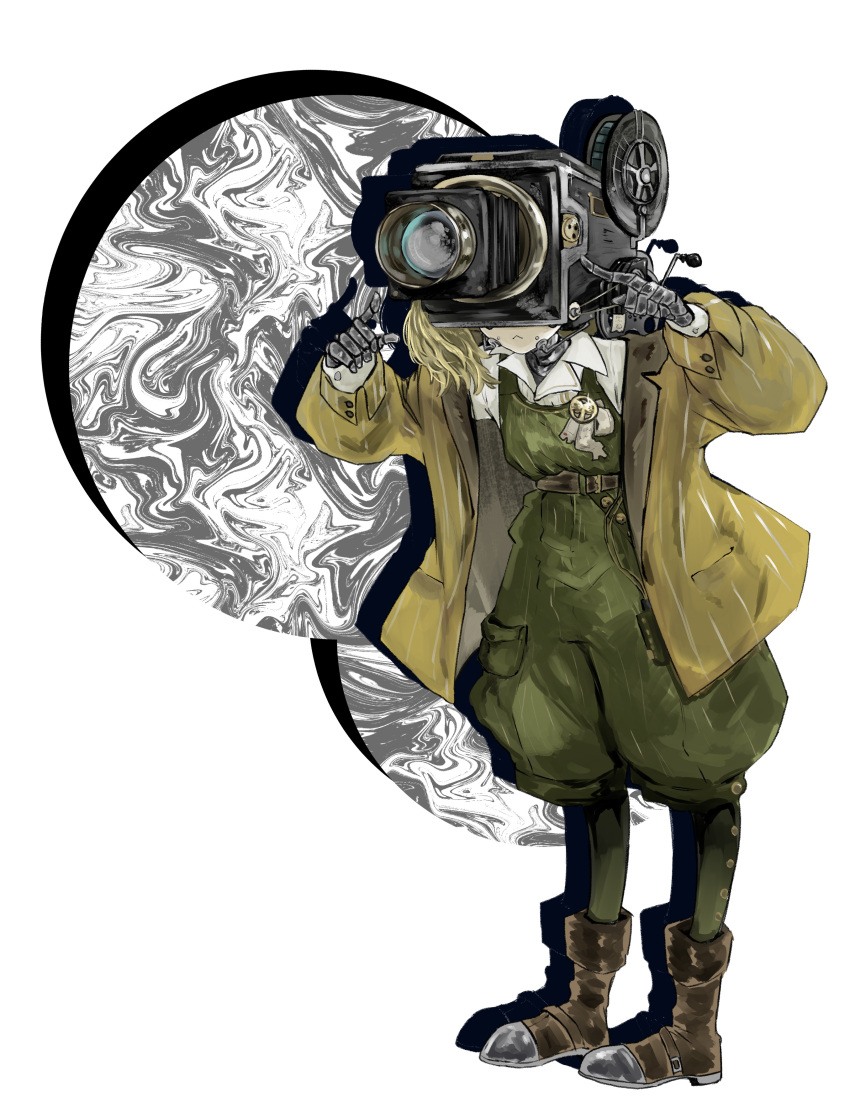 Safebooru - absurdres belt blonde hair boots brown boots crank film ...