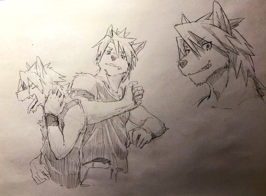 Safebooru - 1boy animal ears armband black tank top commentary request ...