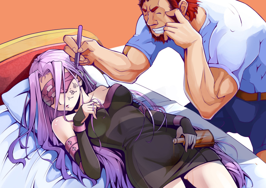 fate/stay_night fate/zero fate(series) highres long_hair marker purple_hair...