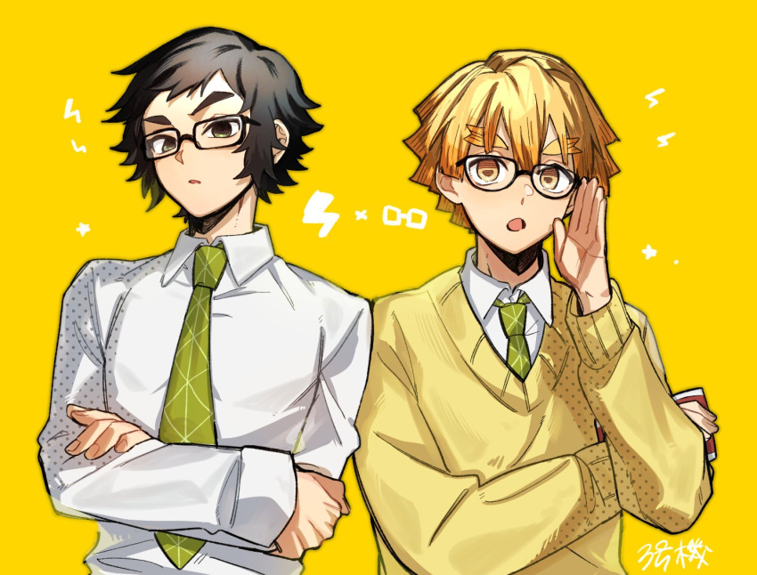Safebooru - 2boys agatsuma zenitsu alternate costume amtn 333 ...