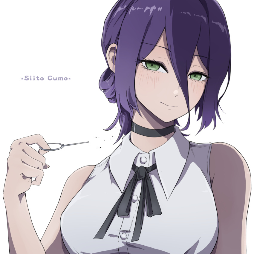 Safebooru - 1girl absurdres artist name black choker black ribbon ...