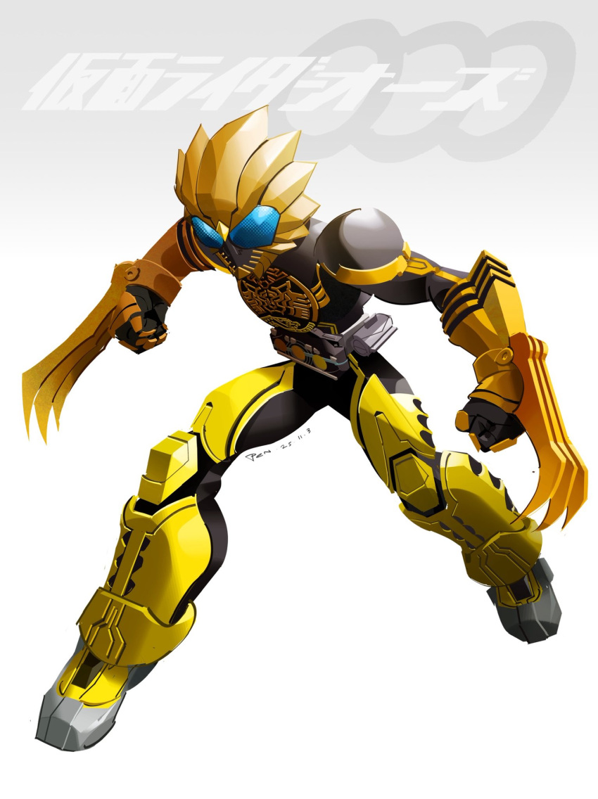 Safebooru - 1boy armor black bodysuit blue eyes bodysuit claw (weapon ...