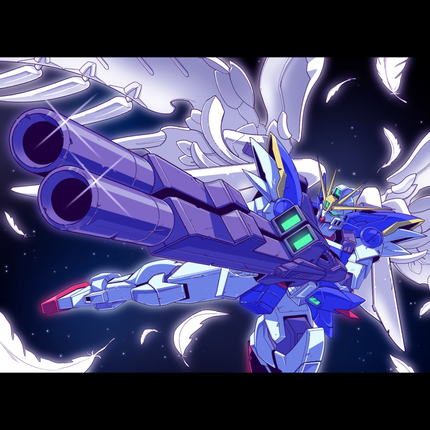 Buster Rifle Safebooru - buster rifle feathers glowing green eyes gun gundam gundam ...
