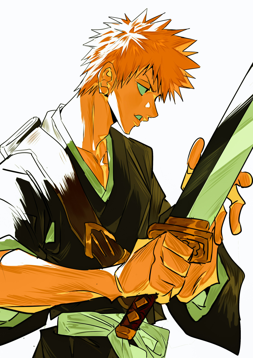 Safebooru - 1boy absurdres bleach closed mouth highres holding holding ...