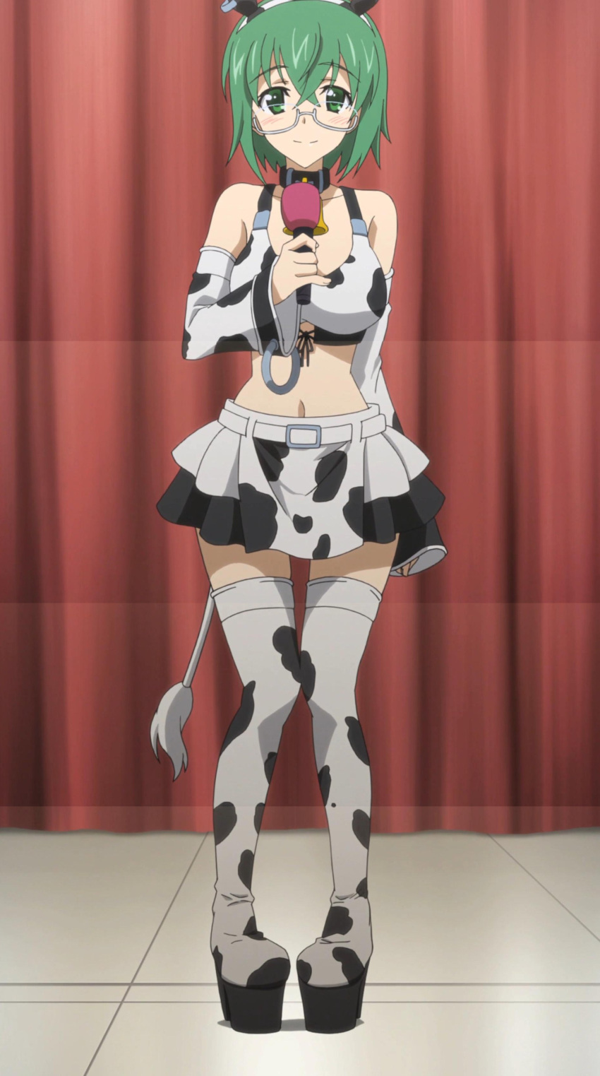 screencap short_hair skirt solo stitched tail thigh_boots thighhighs yamada...