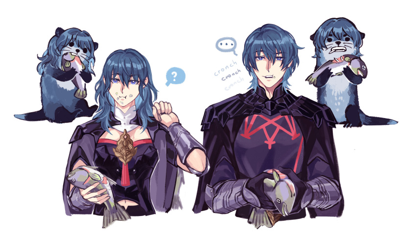 Safebooru - ... 1boy 1girl :t ? absurdres animal animalization armor ...