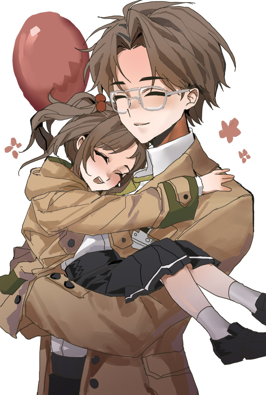 Safebooru - 1boy 1girl age difference azuko (black survival) balloon ...