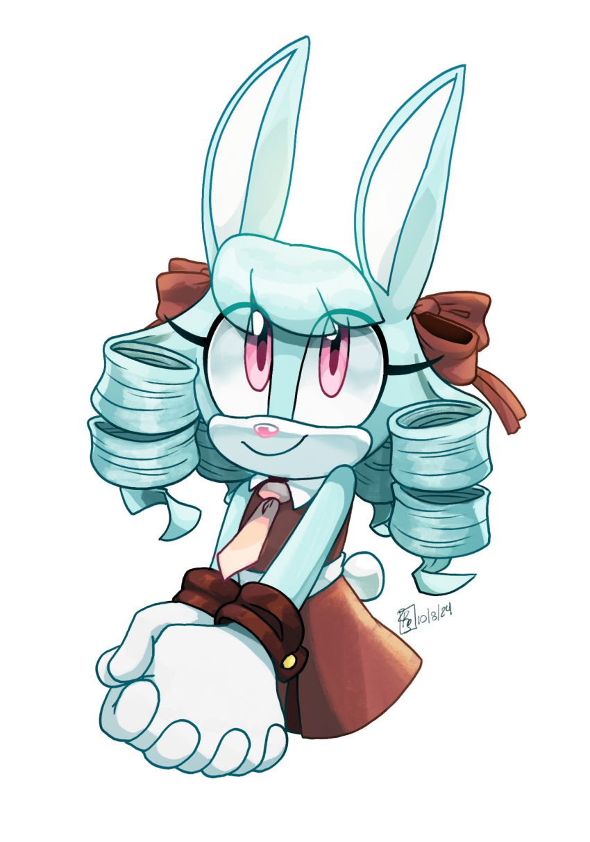 Safebooru - 1girl animal ears anya the rabbit blue fur blue hair brown ...