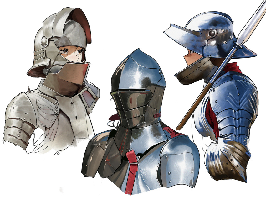Safebooru - armor art study breastplate brown eyes english commentary ...