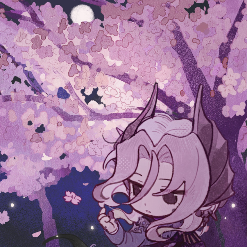 Safebooru - 1girl black cape blue jacket blue sky cape cherry blossoms ...