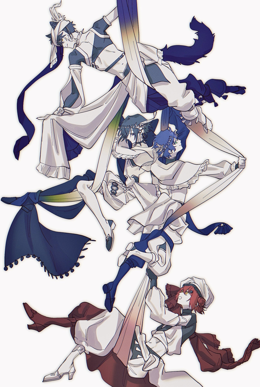 Safebooru - 4boys :d animal ears arabian clothes astel leda barefoot ...