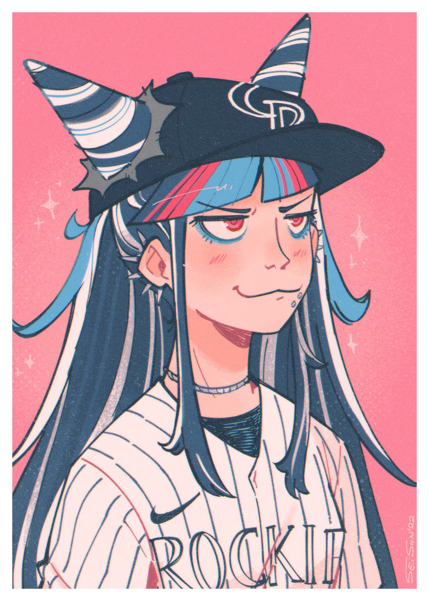 Safebooru - 1girl :3 absurdres alternate costume baseball cap black ...