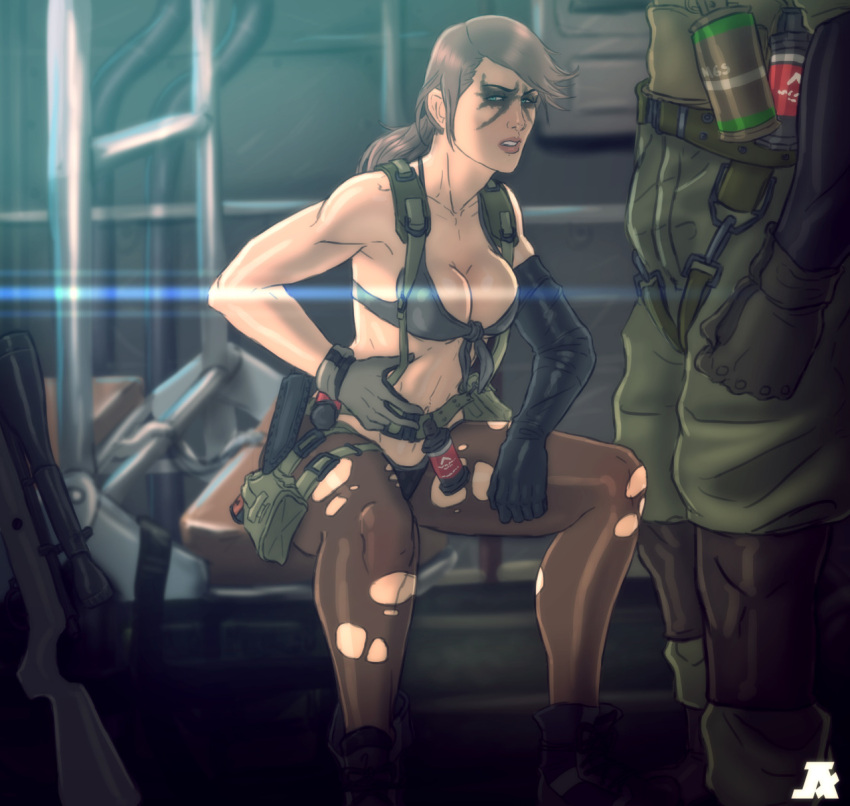 ...(series) metal_gear_solid metal_gear_solid_v mismatched_gloves pantyhose...