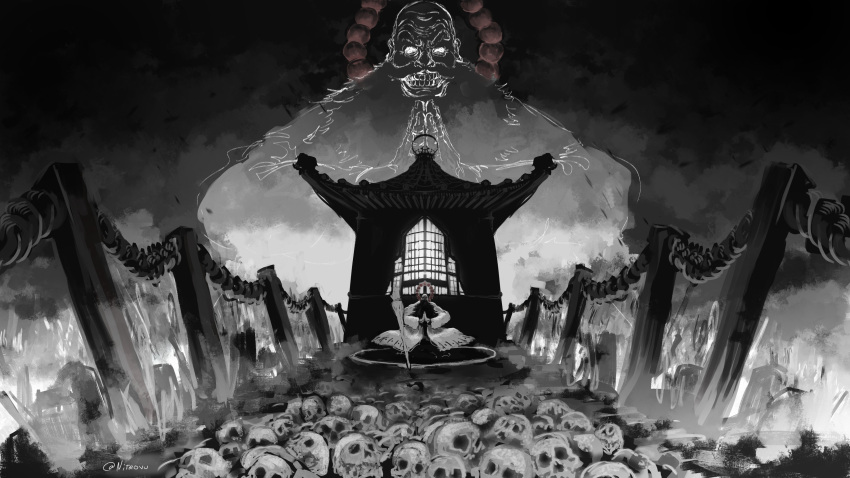 Safebooru - absurdres architecture bald bankai bead necklace beads ...