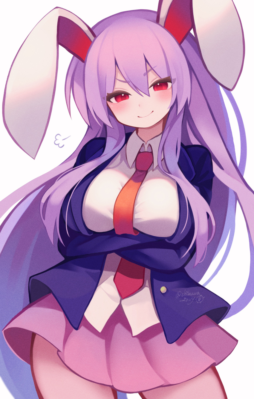 Safebooru - 1girl animal ears arms under breasts blazer blush breasts ...